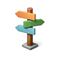 Signpost 3D icon