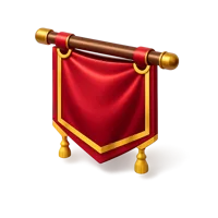 Red Silk Banner 3D icon