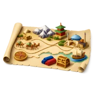 Amber Silk Road Map 3D icon