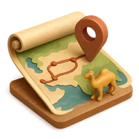 Silk Road Map 3D icon