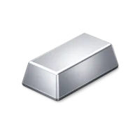 Grey Silver ingot 3D icon