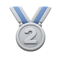 Silver Medal 3D icon