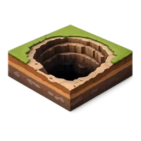 Brown Sinkhole 3D icon