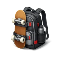 Skate Backpack 3D icon