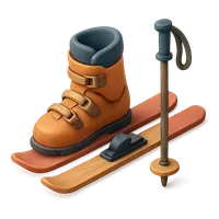 Skiing 3D icon