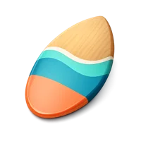 Skimboard 3D icon