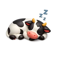 Sleeping Cow 3D icon