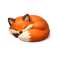 Sleeping Fox 3D icon