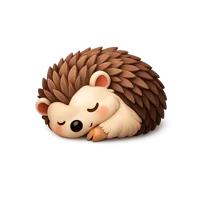 Sleeping Hedgehog 3D icon