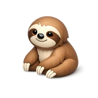 Brown Sloth 3D icon