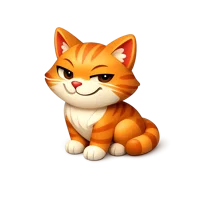 Smirking Cat 3D icon