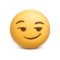 Smirking Face 3D icon