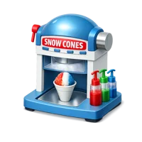 Snow Cone Machine 3D icon