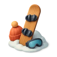 Snowboarding 3D icon