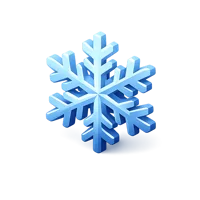 Blue Snowflake 3D icon