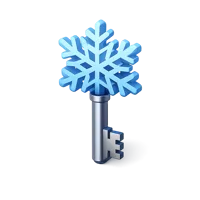 Snowflake Key 3D icon
