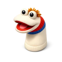 Sock Puppet 3D icon