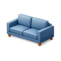 Blue Sofa 3D icon