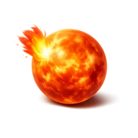 Orange Solar Flare 3D icon