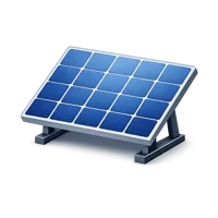 Blue Solar Panel 3D icon