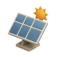 Solar Panel 3D icon