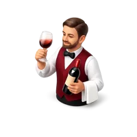 Red Sommelier 3D icon