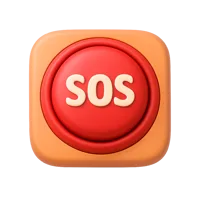SOS Button 3D icon