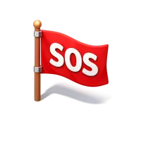 SOS Flag 3D icon