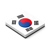 Blue South Korea Flag 3D icon