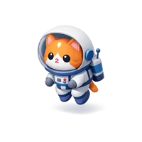 Space Cat 3D icon