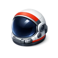 Blue Space Helmet 3D icon