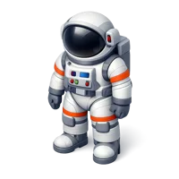 Blue Space Suit 3D icon