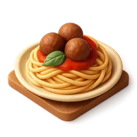 Spaghetti and Meatballs 3D icon
