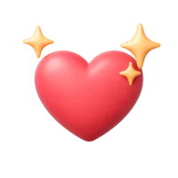 Sparkling Heart 3D icon