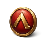 Red Spartan Shield 3D icon