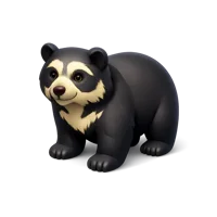 Amber Spectacled Bear 3D icon