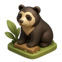 Spectacled Bear 3D icon