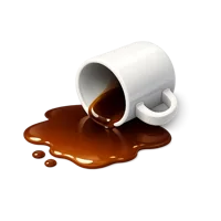 Spilled Coffee 3D icon