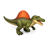 Yellow Spinosaurus 3D icon
