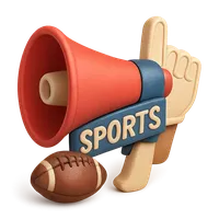 Sports megaphone 3D icon