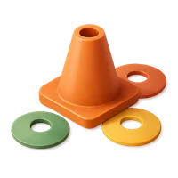 Sports Training Cones 3D icon