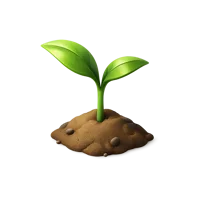 Green Sprout 3D icon