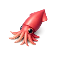 Red Squid 3D icon