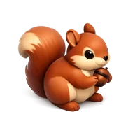 Orange Squirrel 3D icon