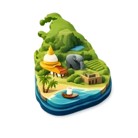 Green Sri Lanka 3D icon