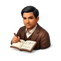 Srinivasa Ramanujan 3D icon
