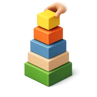 Stacking Blocks 3D icon