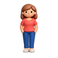 Standing Woman 3D icon
