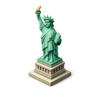 Green Statue Of Liberty 3D icon