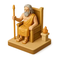 Statue of Zeus at Olympia 3D icon